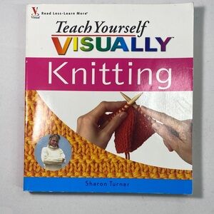Teach Yourself VISUALLY Knitting Book - Pink and Yellow Cover